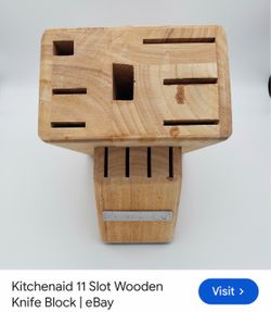 Kitchen wood knife slot