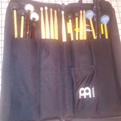 Meinl Drum stick bag & pair of oak sticks ,mallets,etc