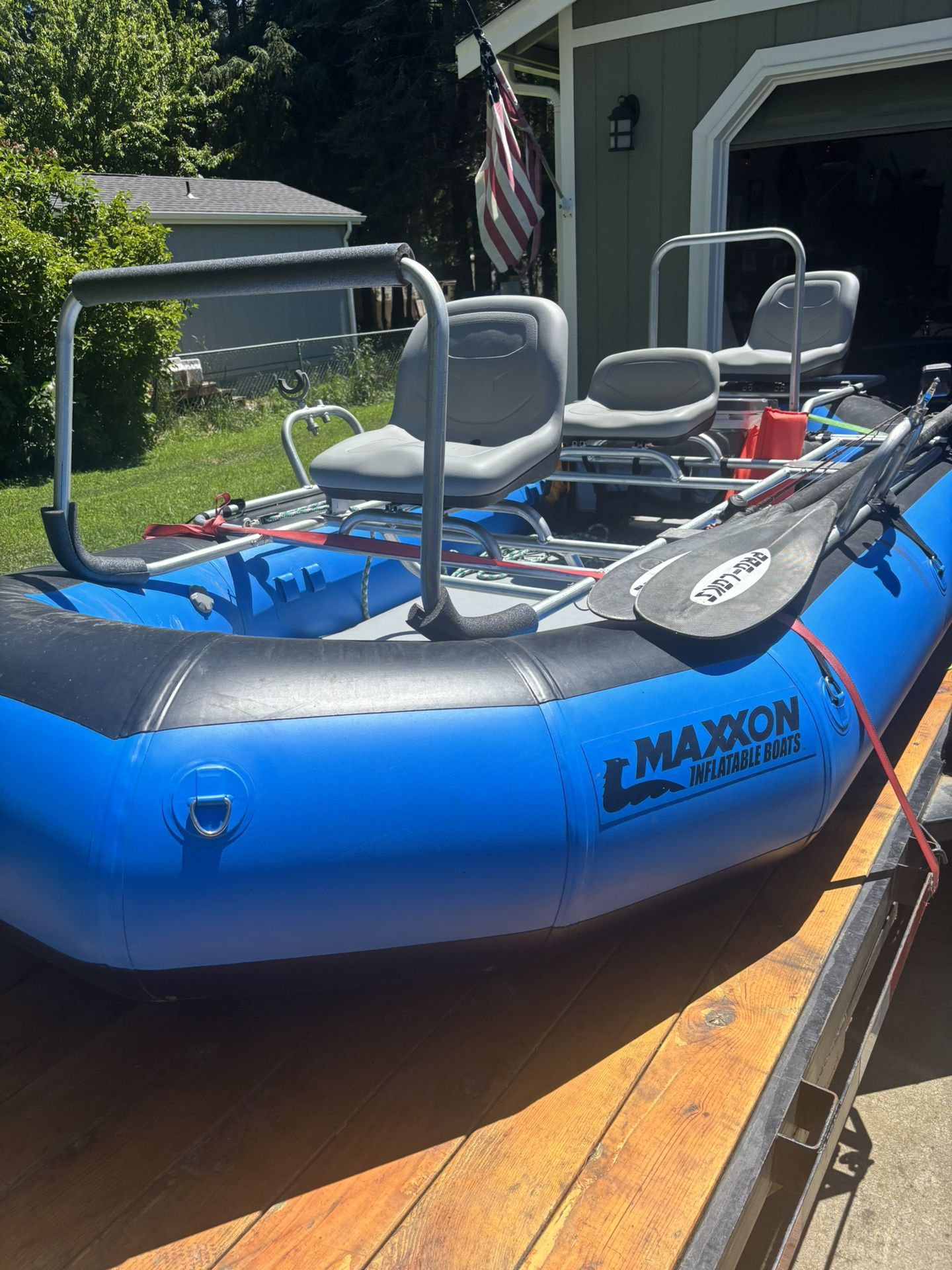 Brand New Maxxon 12’ Raft Fully Outfitted With Trailer