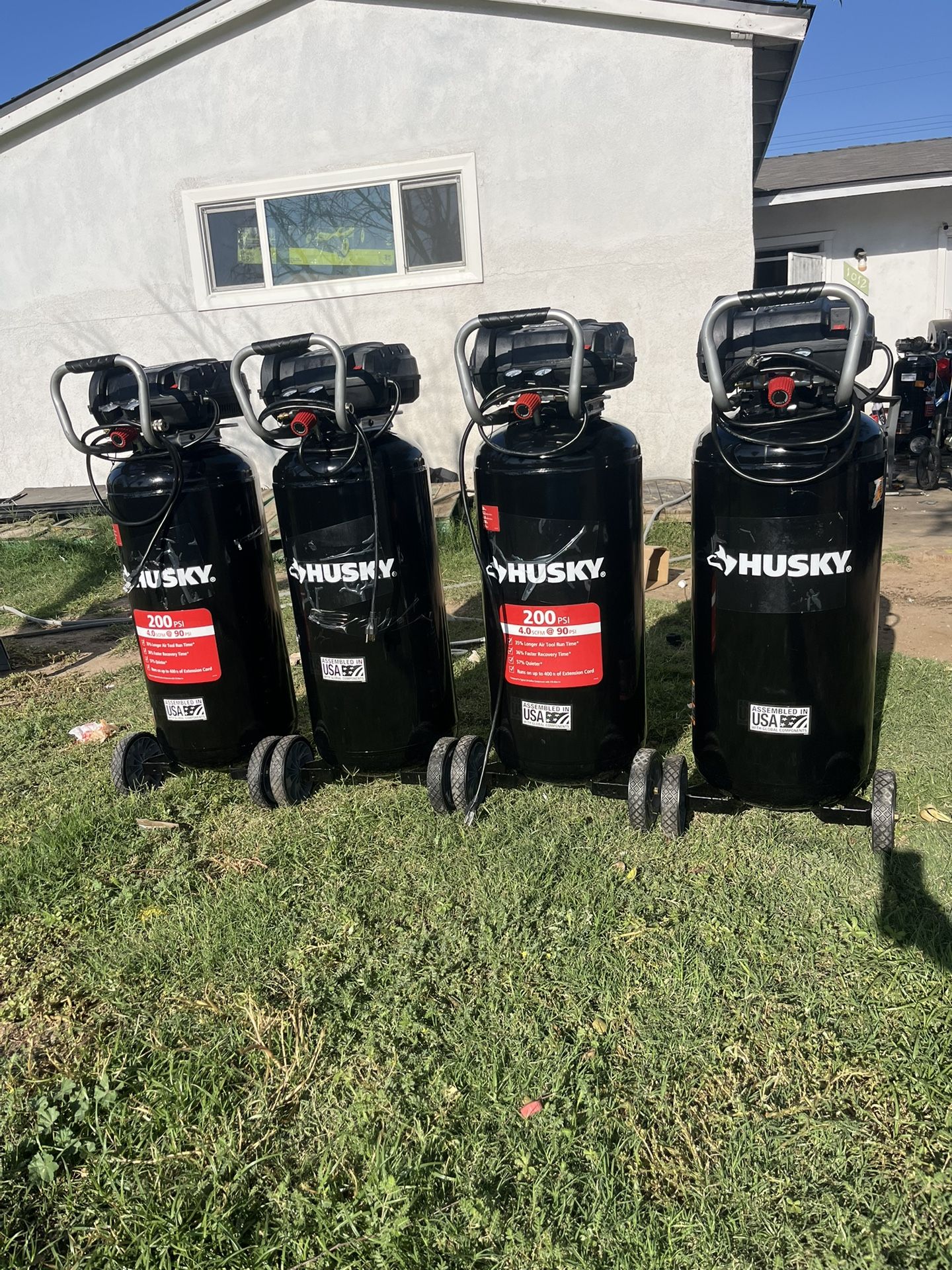 Husky 20 Gal. 200 PSI Oil Free Portable Vertical Electric Air Compressor