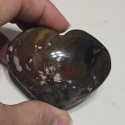 Ocean Jasper Heart Crystal Stone