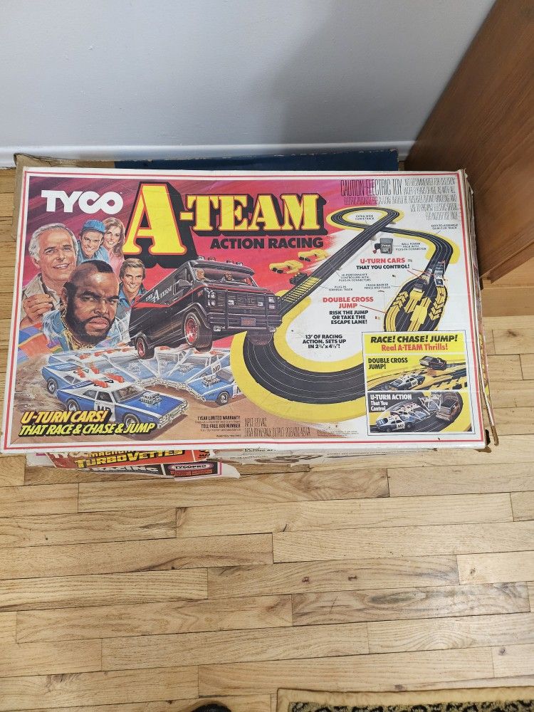 TYCO A-TEAM SLOT CAR SET