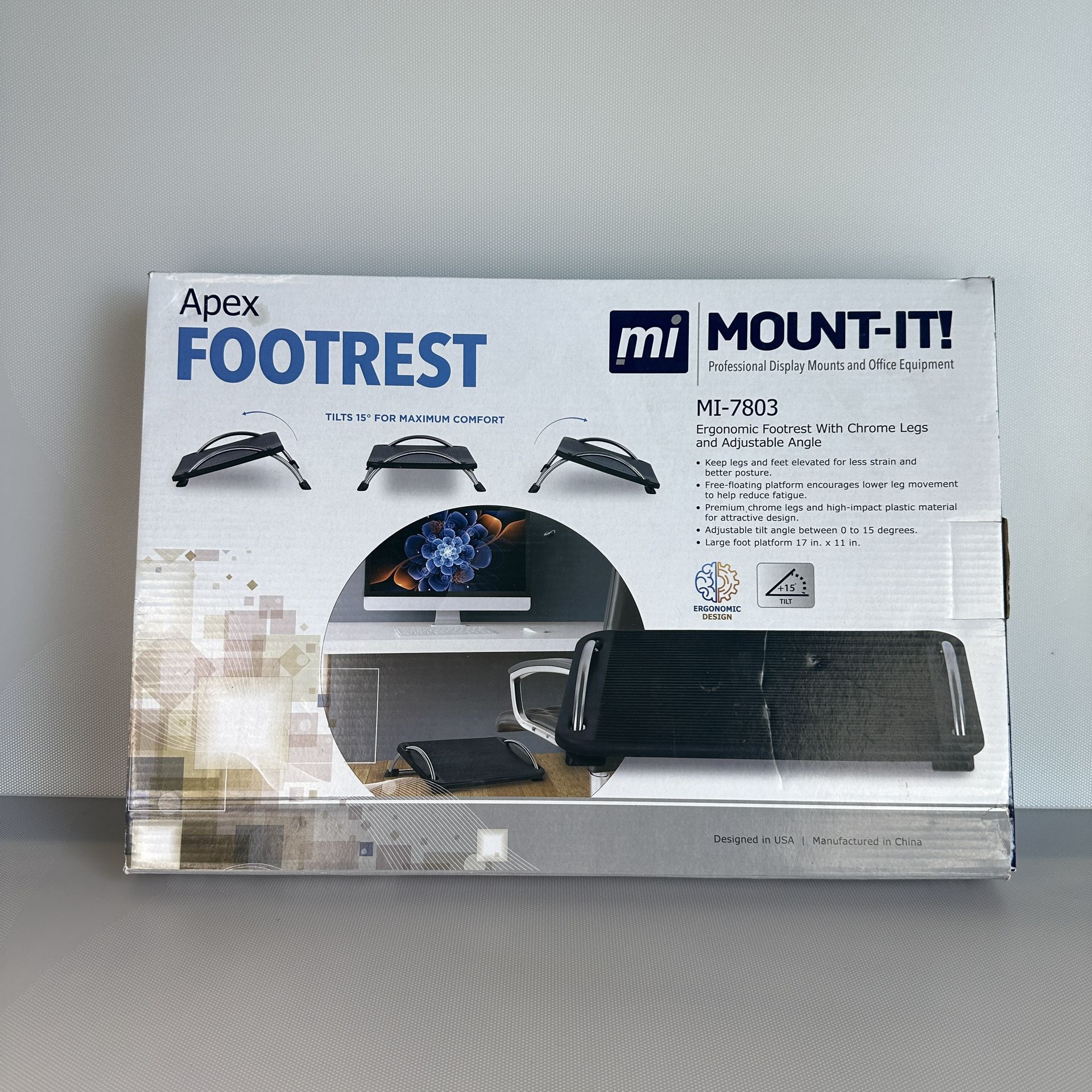 Mount-It! Tilting Footrest desk