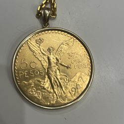 1947 50 Pesos Gold Coin