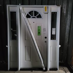 Entrance Steel 36x80 + 12" Side Lites Left Inswing 