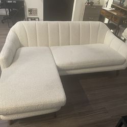 Couch - white sectional 