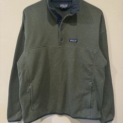 Patagonia Better Sweater Marsupial Pullover Sweatshirt Jacket Green Fleece Men’s Size L Large 