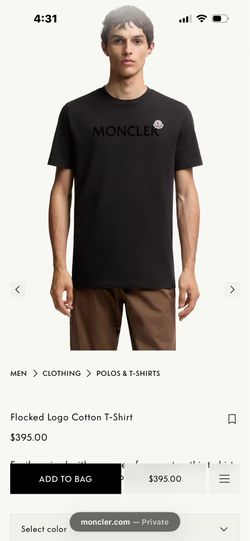 Flocked logo cotton  Moncler T shirt