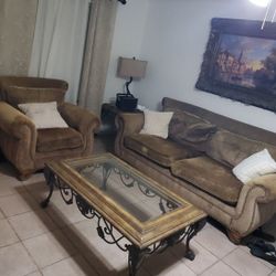 Couch with coffee table