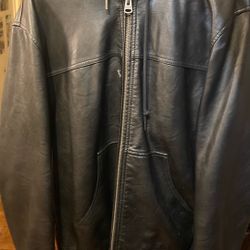 Levis Leather Jacket With Hoodie 