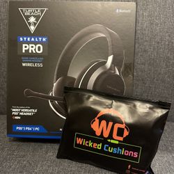 Turtle Beach Stealth Pro Wireless W/ Wicked Cushions