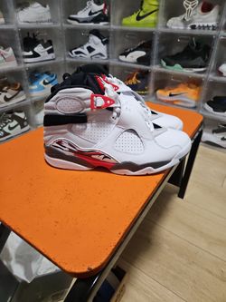 Jordan 8 Wht True Red Sz 10.5