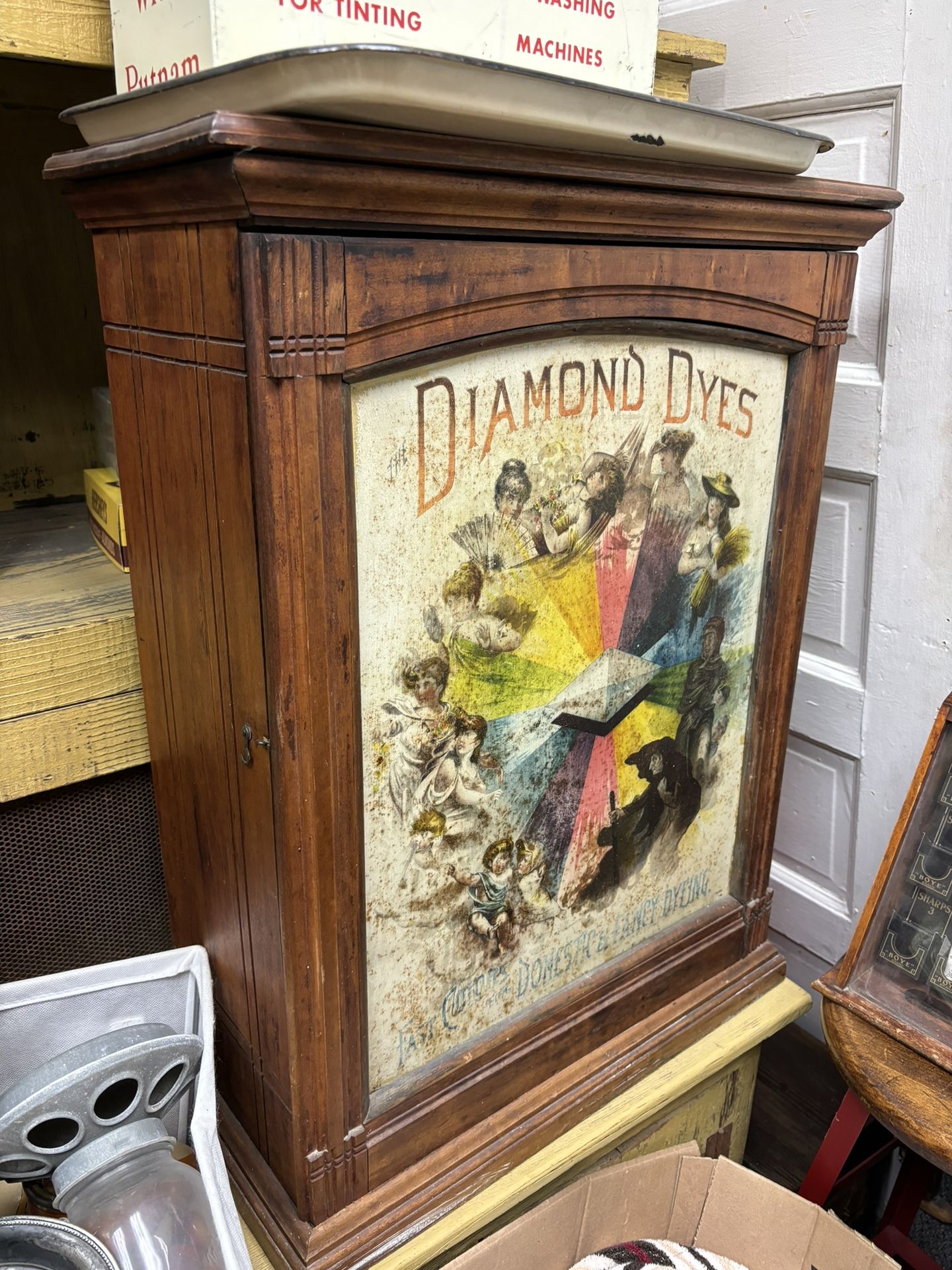 Old antique Diamond Dyes Cabinet