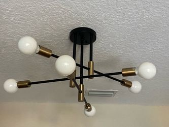 Sputnik style light fixture