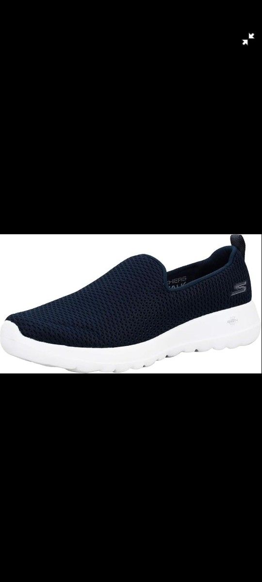 Lot # RK6062: Skechers Womens Go Walk Joy Sneaker 5GEN Cushioning AirCooled GOGA Mat Breathable Mesh Upper NavyWhite 10 Wide