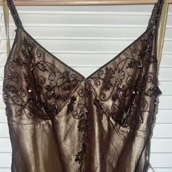 Brown Sequin Lace Dress Size 12