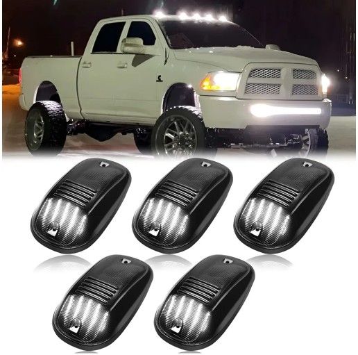 5Pcs Smoked Cab Roof Marker Lights Compatible with Ram 1(contact info removed) 3500 (2003-2018)