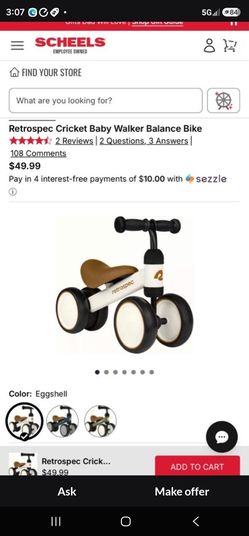 Retrospec Cricket Baby Walker Balance Bike