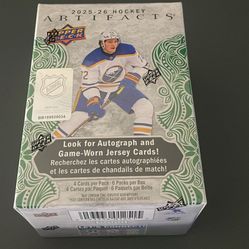 Sealed 2025/26 Hockey Artifacts Blaster Pack 1 Left  