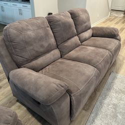 Microfiber Sofa And Recliner Set