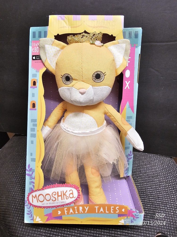 NIB Mooshka Fairy Tales Ballerina Pets Fox * NEW RARE Fabric Doll