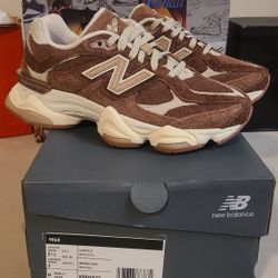 NEW BALANCE
9060 leather-trimmed brushed-suede and mesh sneakers Women's Size 5.5 