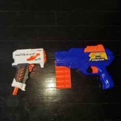 Air Warriors Ultra-Tek Jaguar Dart Pistol and Nerf Module gun

