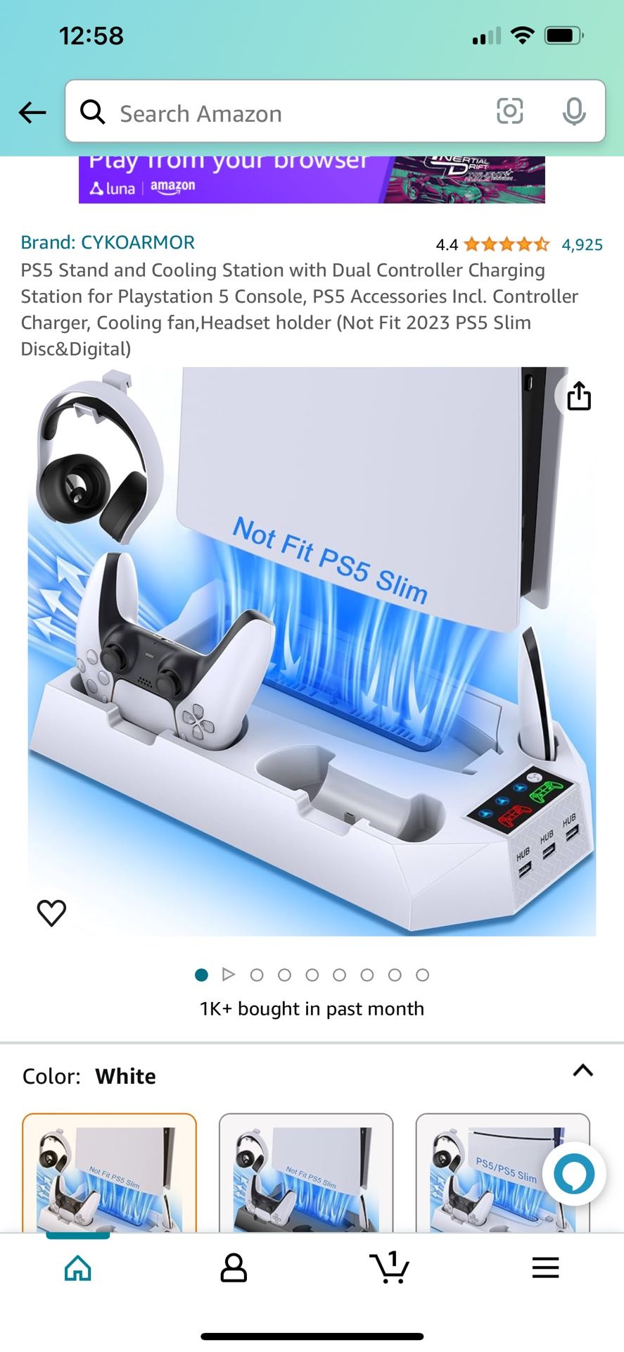 PS5 Stand and Cooling Station