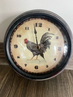 9” Rooster Wall Clock