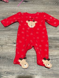 Red reindeer sleeper for babies