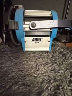 Pair of ARRI 650 Fresnel Lights with Stands, Barndoors and Accessories
