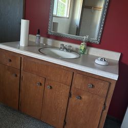 Bathroom sink/counter combo