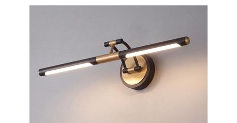 38 Inch Hardwired LED Picture Light, Black and Gold