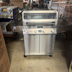 Bbq Grill Gas Propane Monument Stainless Steel With Side Burner 