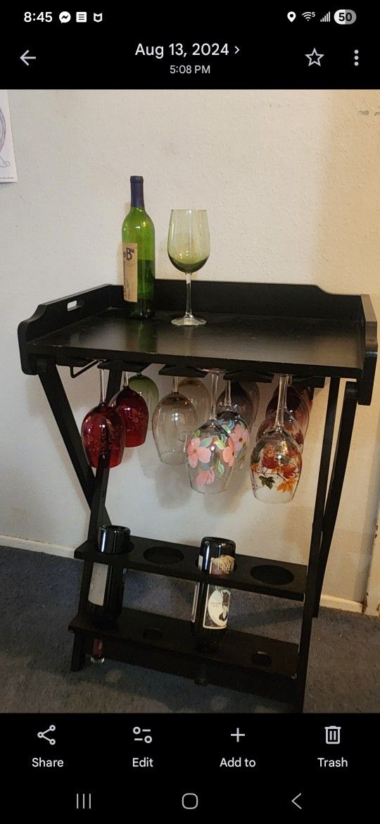 Wine Cart Perfect For Small Spaces