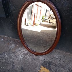 Antique Oval Shaped Mirror 