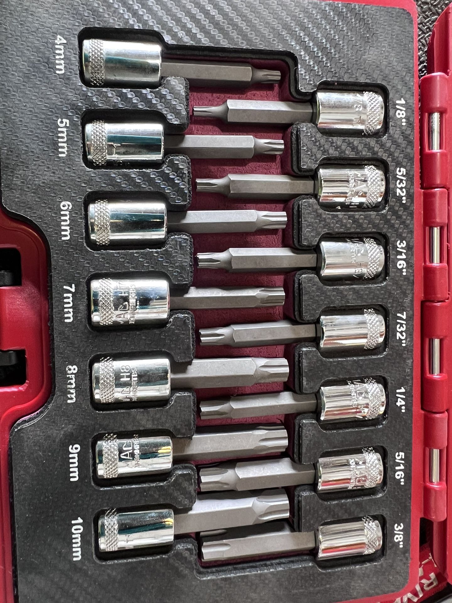 14-pc. Mac Tools RBRT 3/8” Drive Sae And Metric Hex Driver Set