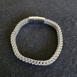 Stainless Steel Double Row Fish Scale Bracelet