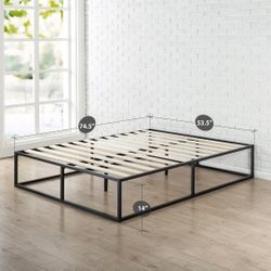 ZINUS Joseph Metal Platforma Bed Frame / Mattress Foundation / Wood Slat Support / No Box Spring Needed / Sturdy Steel Structure, Full

