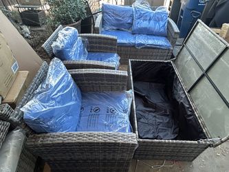 Outdoor wicker style patio set