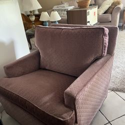 Swivel Couch (1 mauve/pink & 2 mustard colored)