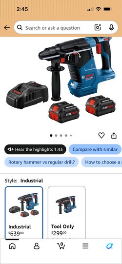 Rotary hammer drill