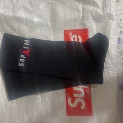 Black Supreme Air Jordan Socks 