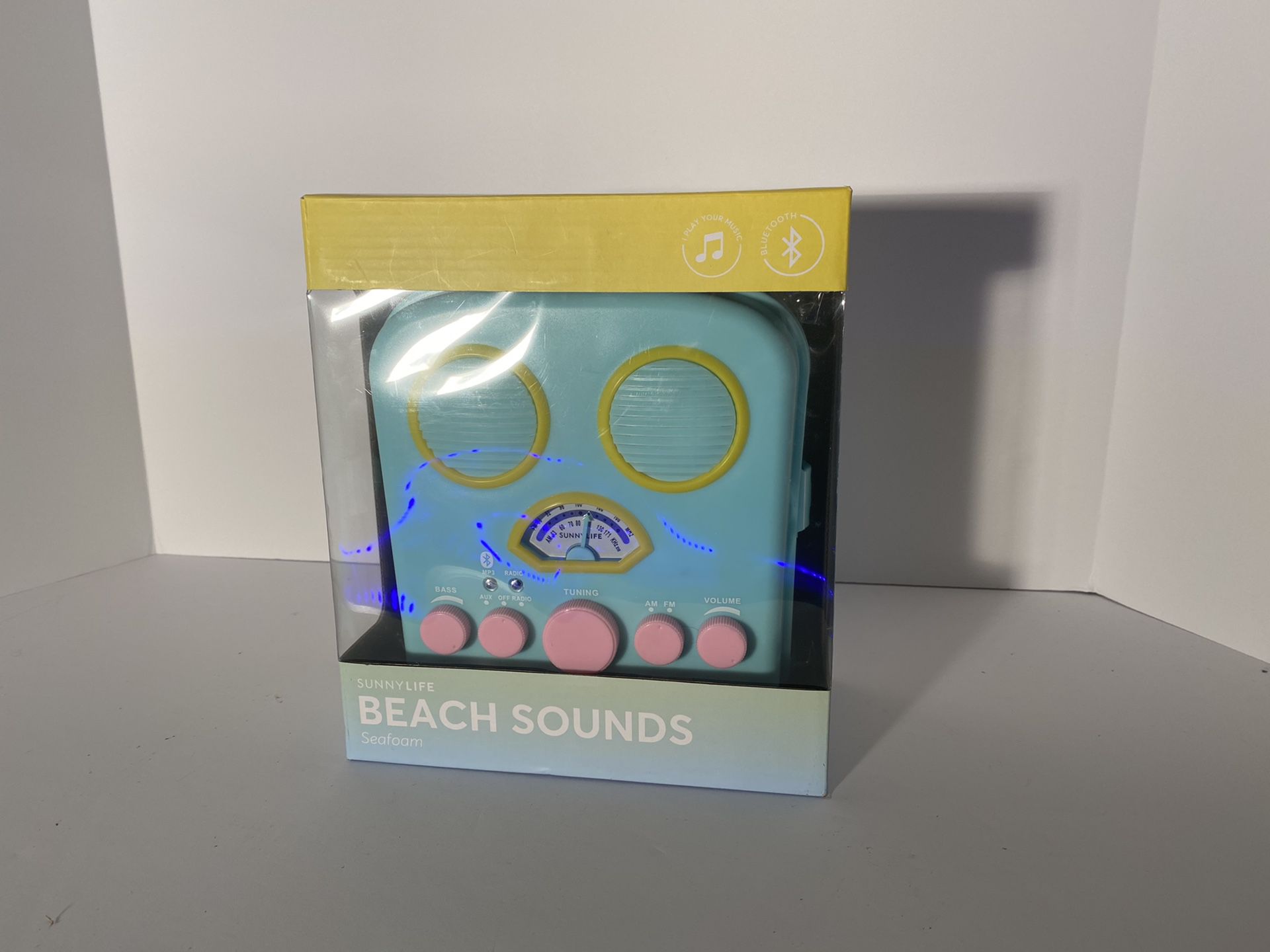 SunnyLife Beach Sounds Seafoam Wireless Bluetooth Speaker Beach. Never used