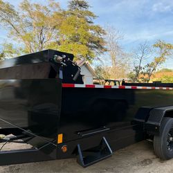 New HEAVY DUTY 8x2x14 Scissor Lift Hydraulic Dump Trailer with Accessories 🥇 🌺SPRING MONTH SPECIAL DEAL!!