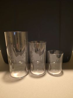 24 Pcs Plastic Cylinder Vases for Centerpieces 4''/6''/8'' Modern Vase