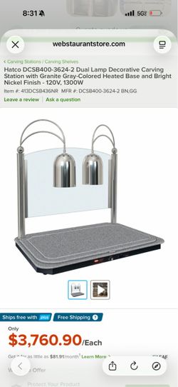 Hatco Commercial Carving Station – Dual Heat Lamps