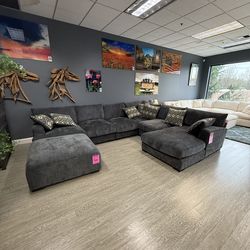 MEGA SALE! Grey Fabric Sofa/ Sectional Concord Collection Sofa/ Sectional ( Save 1000+)