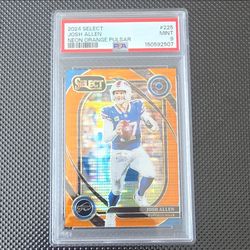 Josh Allen 6/7 on the print PSA 9