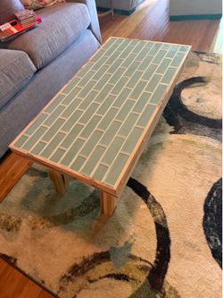 Tile topped coffee table